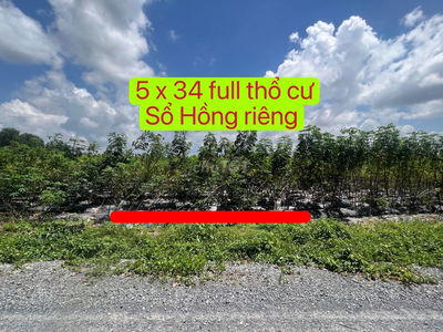 5 x 34 full thổ cư ngay KCN Phước Đông sổ Hồng riêng chỉ 595 triệu