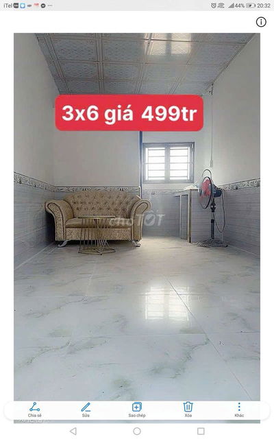NHÀ HẺM XE TẢI 6M CẤP 4 18M2 GẦN VỊT QUAY HÙNG TRANG MỚI ĐẸP