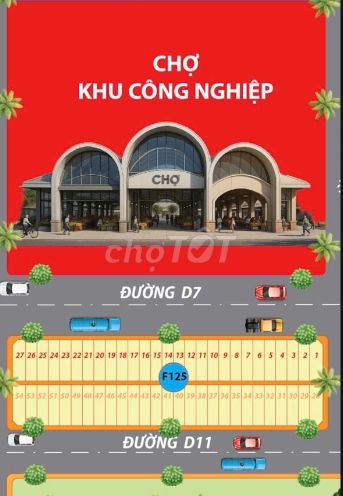 Đất Ở 150m2  khu dân cư 5F đường D7 khu công nghiệp Bàu Bàng TP hcm