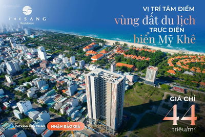 Bán căn hộ 2PN view biển Mỹ Khê Đà Nẵng - bàn giao cuối năm 2025 - sổ hồng lâu dài - cho thuê tốt