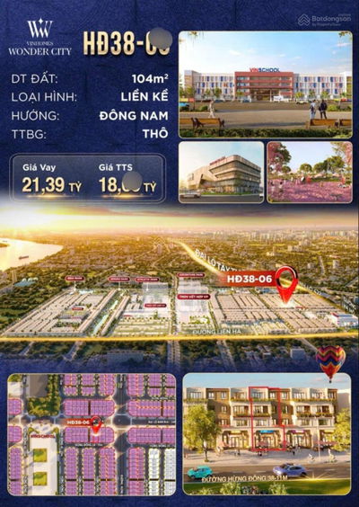Liền kề Vinhomes Hà Nội 104m2 đất - 295m2 xây dựng sẵn nhà 4 tầng full giá 18.6xx rẻ hơn căn 96m2