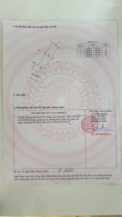 Bán gấp đất thổ cư tại Thôn An Châu, Hòa Phú, Hòa Vang, Đà Nẵng giá ưu đãi 13 triệu/m2, 126.1m2