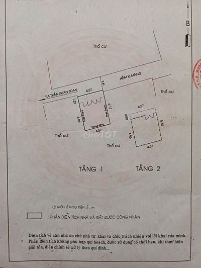 4,57 X7 1 trệt một lầu nhà bán chính chủ
