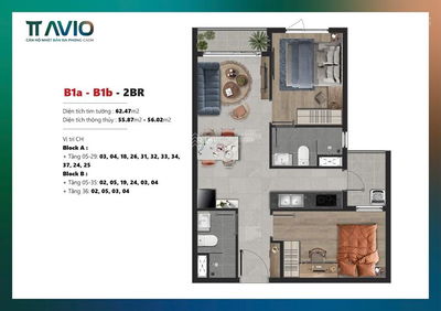 Suất nội bộ căn hộ TT Avio tầng 12, 2PN  62m², view Landmark 81, giá tốt, CK 80tr dịp lễ 2/9