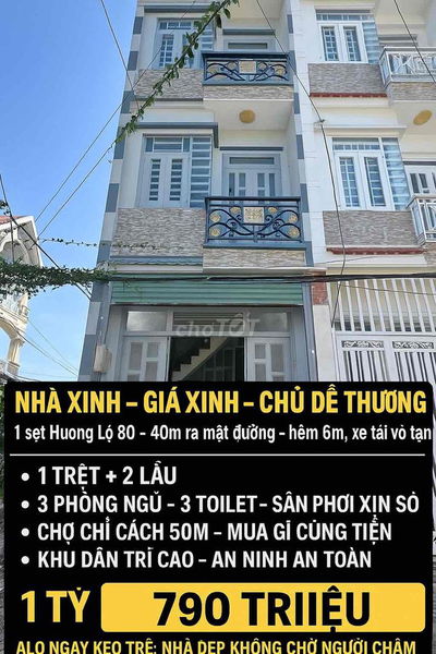 🏠 Nhà Hẻm Xe Tải Hương Lộ 80B giá siêu tốt