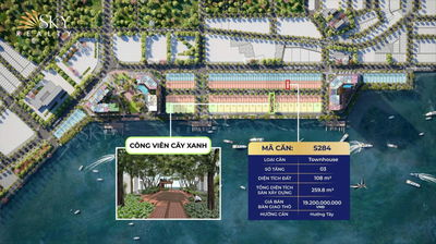 ĐỘC QUYỀN CĂN TOWNHOUSE 3 TẦNG - CĂN ĐẸP S284 PHÂN KHU SONATA - SUN SYMPHONY ĐÀ NẴNG