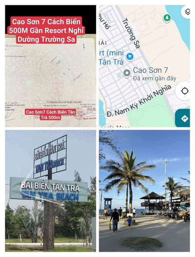ĐẤT BIỂN TÂN TRÀ CAO SƠN7 GẦN RESORTS TRƯỜNG SA
