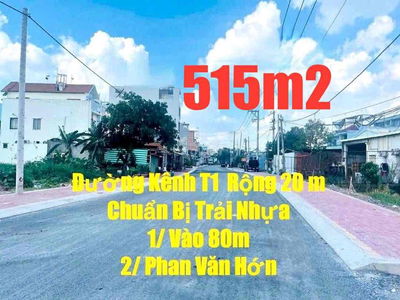 ✅CHỦ GỬI- Bán Đất 515m2- Ngay Kênh Tiêu Bà Điểm-Đường 7m
