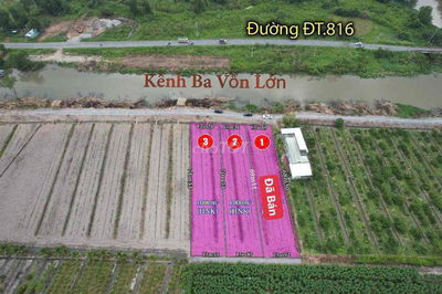 Hàng đầu tư F0 - Đất vườn MT nhựa ĐT.816 giá chỉ 8xxtr/lô