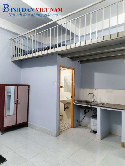 Phòng trọ full nội thất, có gác, có sẵn giường cho ở ghép