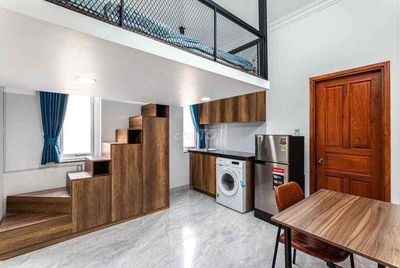 Căn hộ duplex ở được 3-4 bạn sinh viên Văn Lang - máy giặt riêng