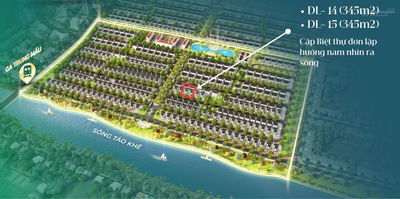 Bán cặp Villa hướng nam nhìn ra sông hàng CĐT Centa Riverside 345m2 tặng gói vay 2 năm 0% lãi suất