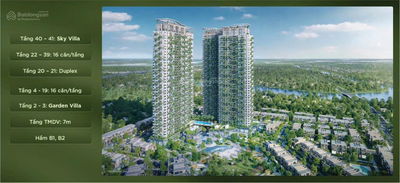 Căn hộ penhouse skyvilla duplex garden 4PN 176m2 giữa khu nghỉ dưỡng Eco Retreat view hồ Thiên Nga
