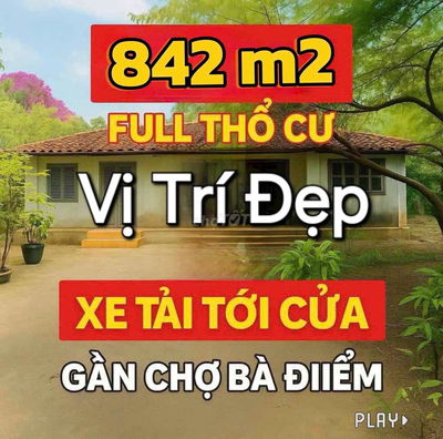 Nhà 18,3x50 full thổ ,mt đường 7m kế Phan Văn Hớn chợ Bà Điểm