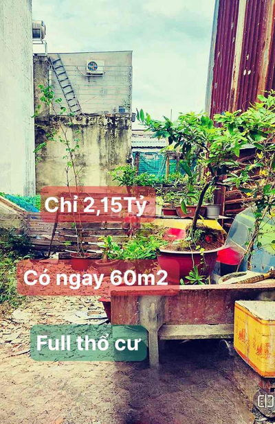Bán Đất Hóc Môn - 59M2 ( 4x 15m ) - Sát HXH -  Chỉ 2,15 Tỷ.