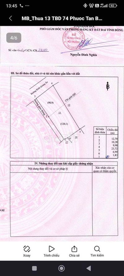 BÁN NHÀ MẶT TIỀN ĐINH QUANG ÂN - PHƯỚC TÂN , BIÊN HOÀ