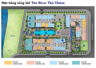 Cho thuê căn hộ chung cư tại The River Thủ Thiêm T9/2025: 4PN-73tr, 3PN-35tr, 2PN-25tr, 1PN-21tr