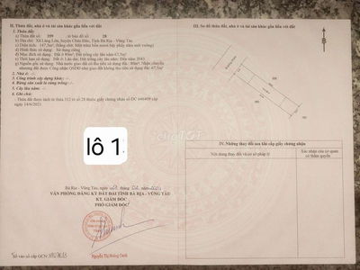 Đất thổ cư đường nhựa rẻ nhất BRVT