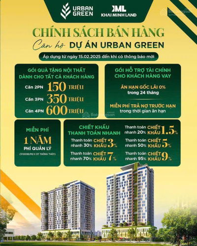 Quỹ căn bán giá gốc 1PN -2PN- 3PN- 4PN tặng 600 triệu, chiết khấu 9%, HTLS 24 tháng, giá tốt đầu tư