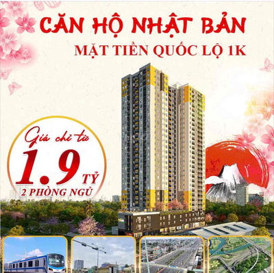 MỞ BÁN CĂN HỘ 2PN NGAY QUỐC LỘ 1K LÀNG ĐẠI HỌC
