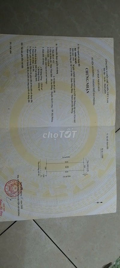 Bán đất 120m2 đường 5m khu phân lô Vĩnh Khê, An Dương