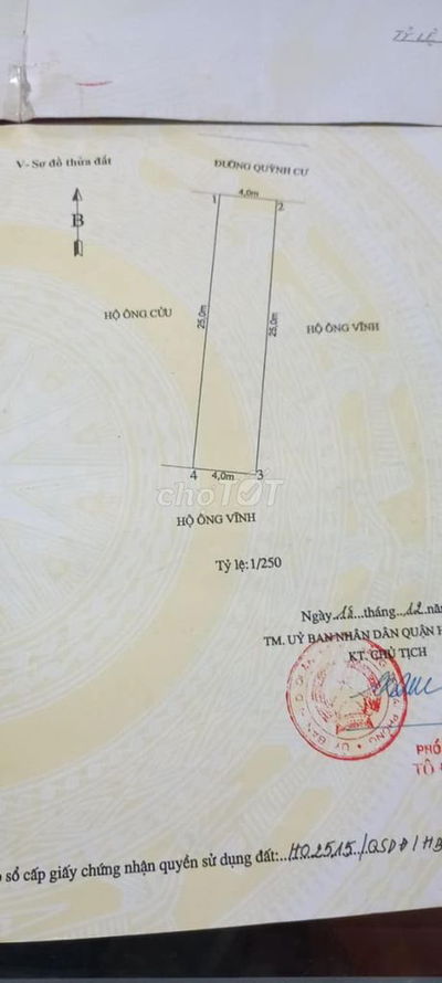 BÁN LÔ ĐẤT 100m2 MẶT ĐƯỜNG QUỲNH CƯ – HÙNG VƯƠNG – HỒNG BÀNG – HẢI