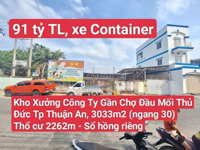 Đất Kho Xưởng CTy Đ. Xe Cont Giáp Thủ Đức Thuận An (P. Bình Hòa HCM)