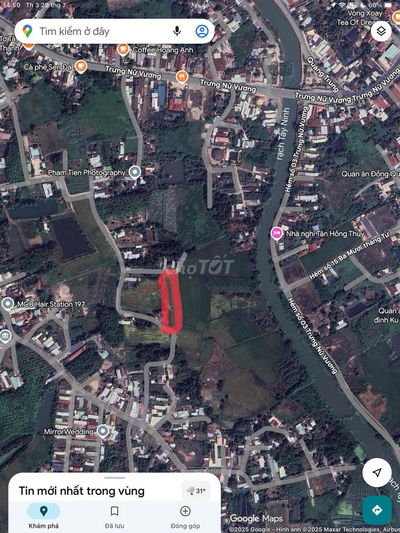 Bán đất gần bến xe tây ninh. Rạch tây ninh. Trương Nữ Vương