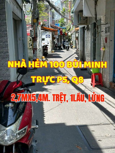 Nhà mới tuyệt đẹp, H100 Bùi Minh Trực, 1trệt,1lầu, 1lửng,  2,7m x 5,4m