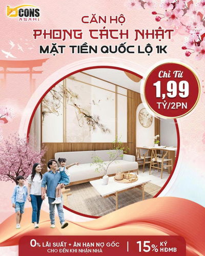 Chỉ với 360 triệu sở hữu căn hộ Nhật Bản ngay mặt tiền QL1K gần Làng Đại học. Cách metro chỉ 5 phút