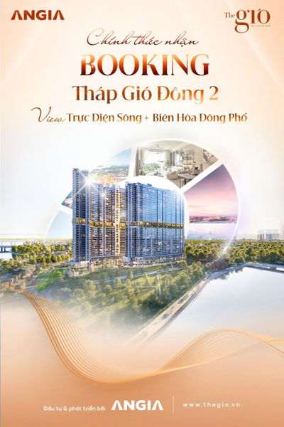 Nhận booking tháp đẹp nhất view sông Đồng Nai - The Gió Riverside cạnh ga Metro S2.1