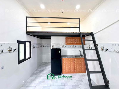 Phòng trọ Gác full nội thất _Gần VHU_Thang máy_ Máy giặt chung_Bốn Xã