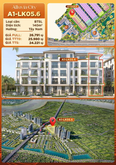 CƠ HỘI ĐẦU TƯ SHOPHOUSE ALLUVIA CITY  HIẾM CÓ KHÓ TÌM