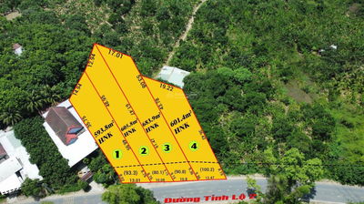 Bán 4 lô đất mặt tiền Tỉnh Lộ 2 ,gần ủy ban xã Diên Thọ, phù hợp thổ cư