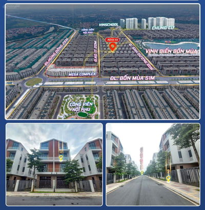 Duy Nhất. BT Tứ Lập AD View Hồ Vinhomes ocean park 3 DT 120m2 MT 8m2