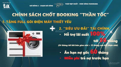 Căn Hộ 2PN CĐT An Gia The Gió Riverside, View Sông, Kề Ga Metro, Giá Chỉ Từ 48 Triệu/M2