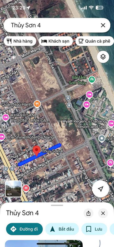 Bán cặp đất đẹp 250m2(10x25) MT Thủy Sơn 4  - Gần Bãi Biển Sơn Thuỷ