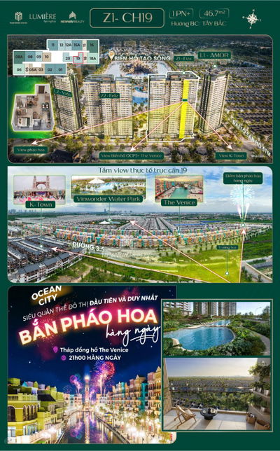 Căn Hộ 1PN+ Lumiere Spring Bay-Chiết khấu khủng T9 View Triệu Đô, Sống Như Nghỉ Dưỡng-LH:0394 713 ***