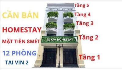 CẦN BÁN GẤP CĂN HOMESTAY DIỆN TÍCH 96M2 MẶT TIỀN RỘNG ĐẾN 8m 12 PHÒNG + BẾP + SÂN VƯỜN TẠI VIN 2