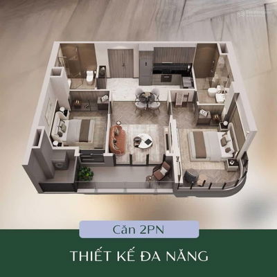 Căn 2PN hiếm hoi view hồ & nội khu đẳng cấp tại Lumière Spring Bay