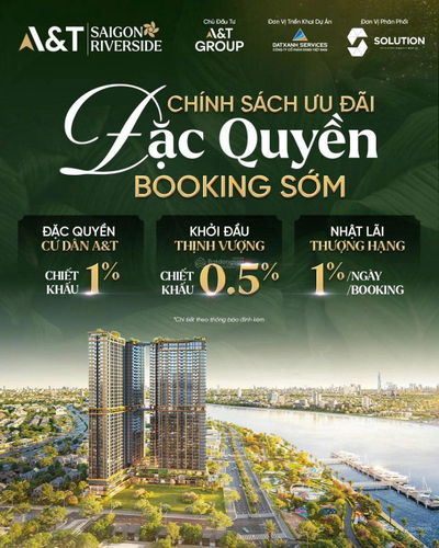 PKD CDT A&T SAIGON RIVERSIDE NHẬN BOOKING MỞ BÁN ĐỢT 1 GIÁ CHỈ TỪ 50TRIỆU/M2