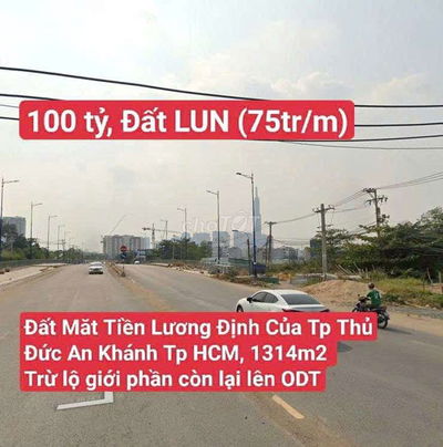 Đất (LUN) 1,314m2 Mặt Tiền Lương Định Của, Tp.Thủ Đức (P. Tp HCM)