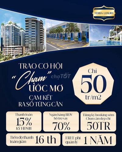 CHỈ VỚI 570TR CÓ NGAY CĂN HỘ 69M2TERRA LUXURY BÌNH CHÁNH SỔ HỒNG RIÊNG