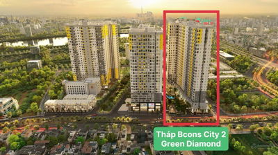 BCONS CITY 2 THÁP GREEN DIAMOND - ĐẦU TƯ THÔNG MINH VỚI GIÁ CHỈ TỪ 46TR/M2_CƠ HỘI RINH NGAY MAZDA 6