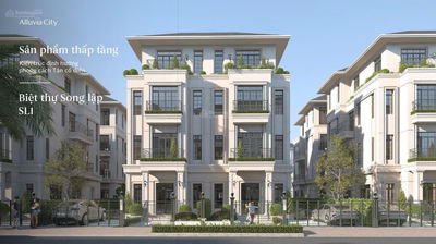 Biệt thự song lập 200m² Alluvia City 4 tầng sang trọng, vị trí ven Sông Hồng đẳng cấp Khoáng nóng