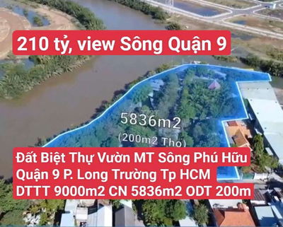 Đất View Sông Mặt Tiền Gò Cát & Mặt Tiền Sông 100m, Phú Hữu, Quận 9