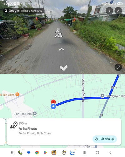 Bán đất mặt tiền Đa Phước Binh Chánh 1.000m vuông
