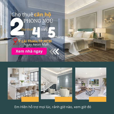 Cho thuê căn hộ 2PN chỉ 4tr5,gần chợ, trường (Opal Skyline)