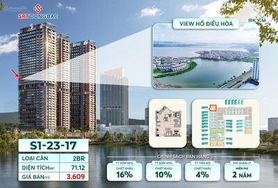 Căn hộ condotel SkyM Hạ Long  View Bán Đảo Rều + Vịnh Hạ Long, giá 2.329 tỷ