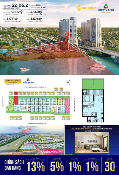 CĂN HỘ 1 PN+ SÂN VƯỜN VIEW PHÁO HOA QUỐC TẾ CHỈ 3,071 TỶ - GIỎ HÀNG CHIẾT KHẤU 21,3%